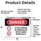 Signmission LP Gas Storage No Smoking Open Flames 50 Ft Danger Sign, Vinyl Decal, 5in W x 3.5in L, 2PK OS-2PACK-DS-D-35-L-1444 - alternate 5